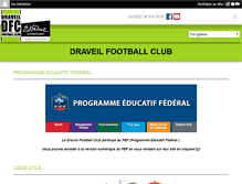 Tablet Screenshot of draveil-football-club.com